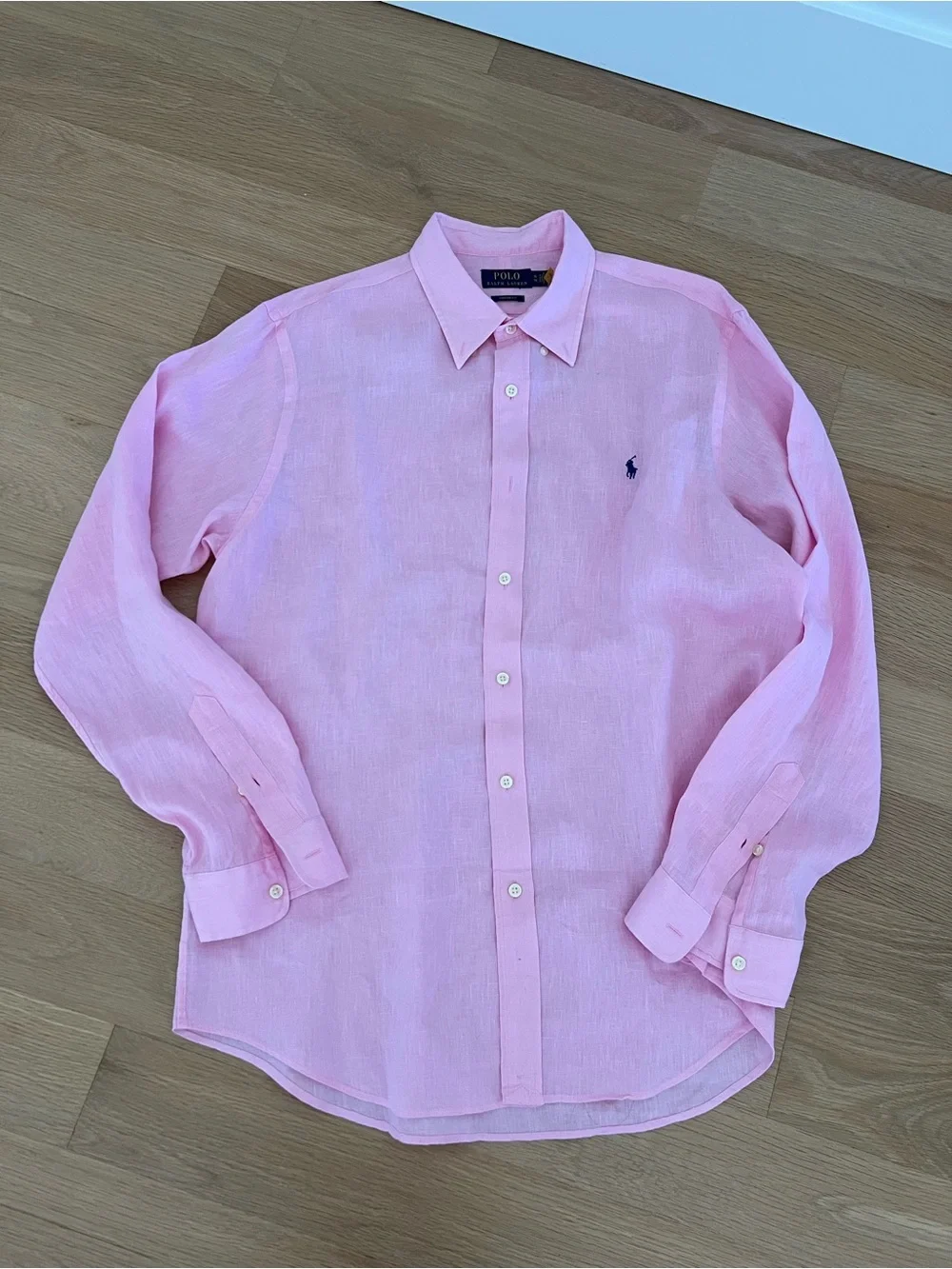 Polo by Ralph Lauren Light Pink Linen Button-Down Shirt